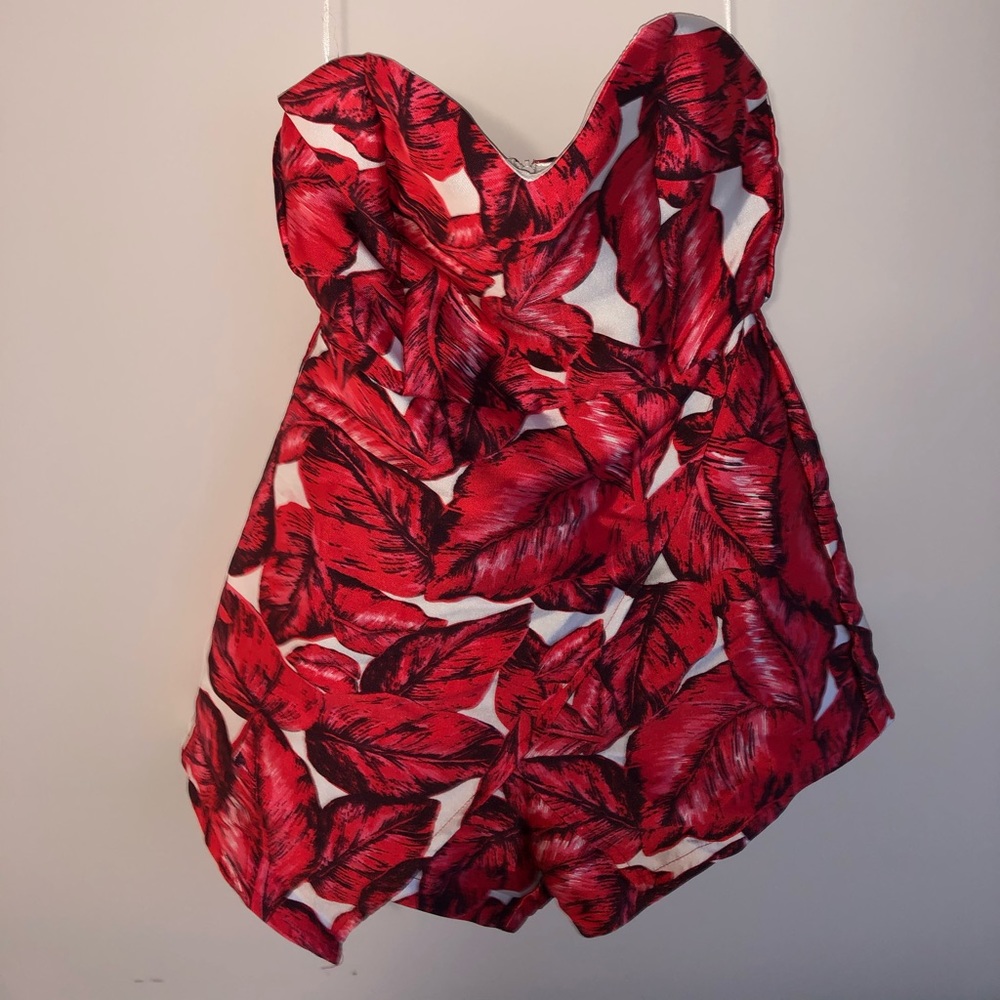 Flower Strapless Romper